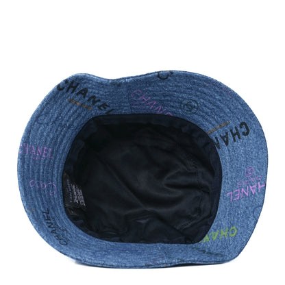 Chanel Denim Mood Cloche Bucket Hat S Blue 6 of 7