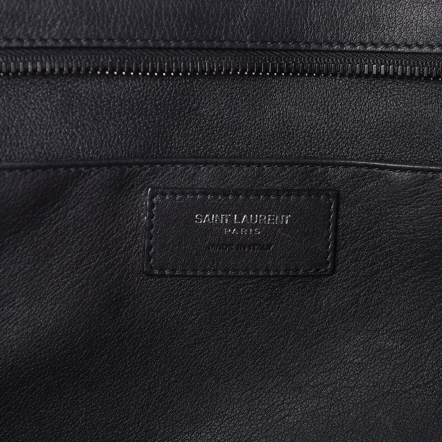 Saint Laurent Calfskin Small Monogram Downtown Cabas Black White 8 of 14