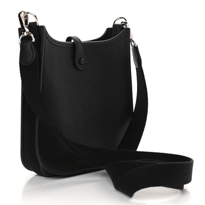 Hermes Taurillon Clemence Evelyne TPM Black 3 of 9
