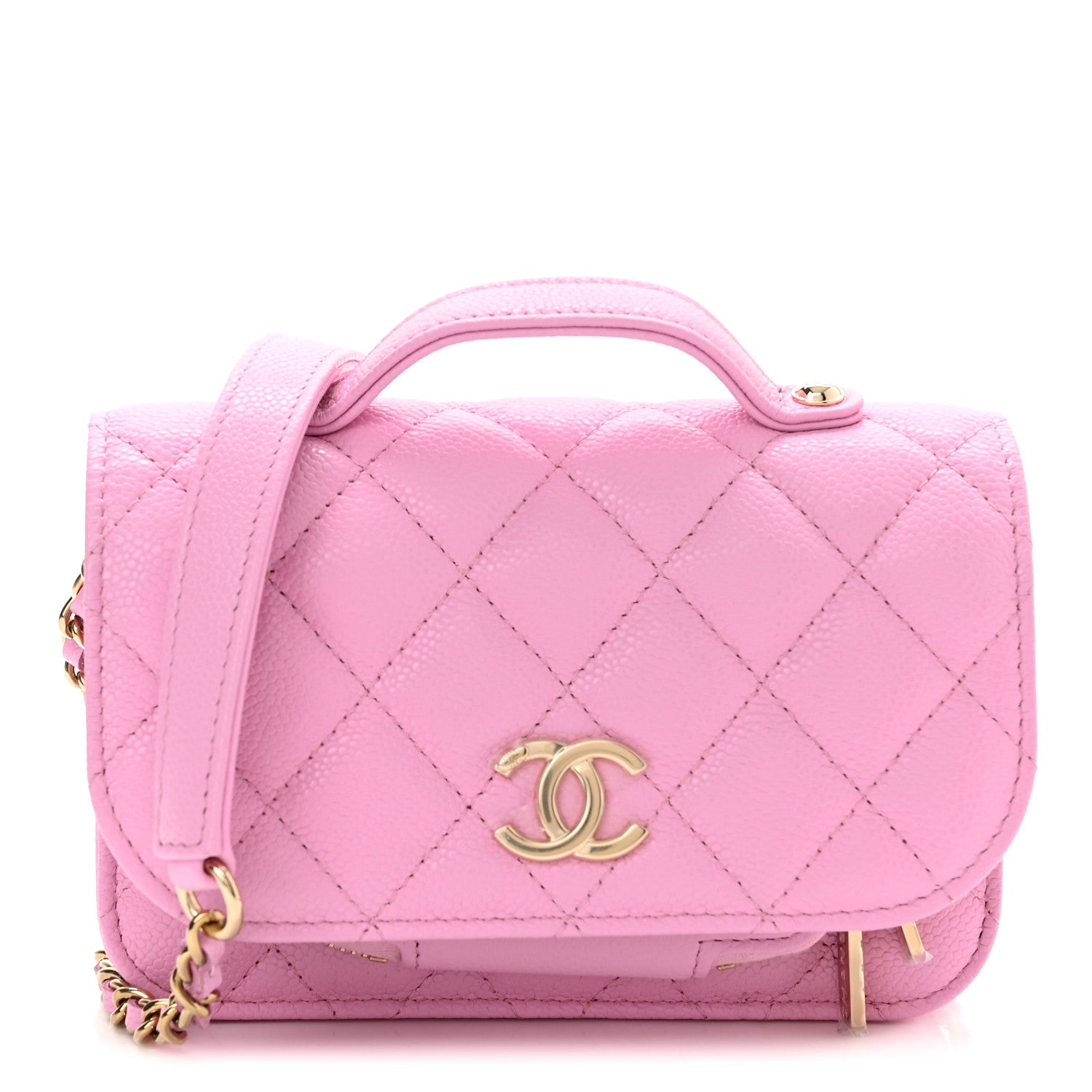 Chanel Caviar Quilted Business Affinity Clutch With Chain Flap Lilac 1 of 11