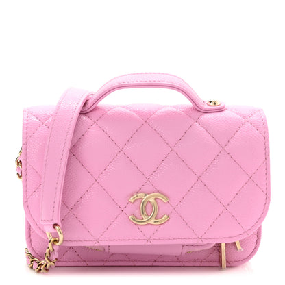 Chanel Caviar Quilted Business Affinity Clutch With Chain Flap Lilac 1 of 11