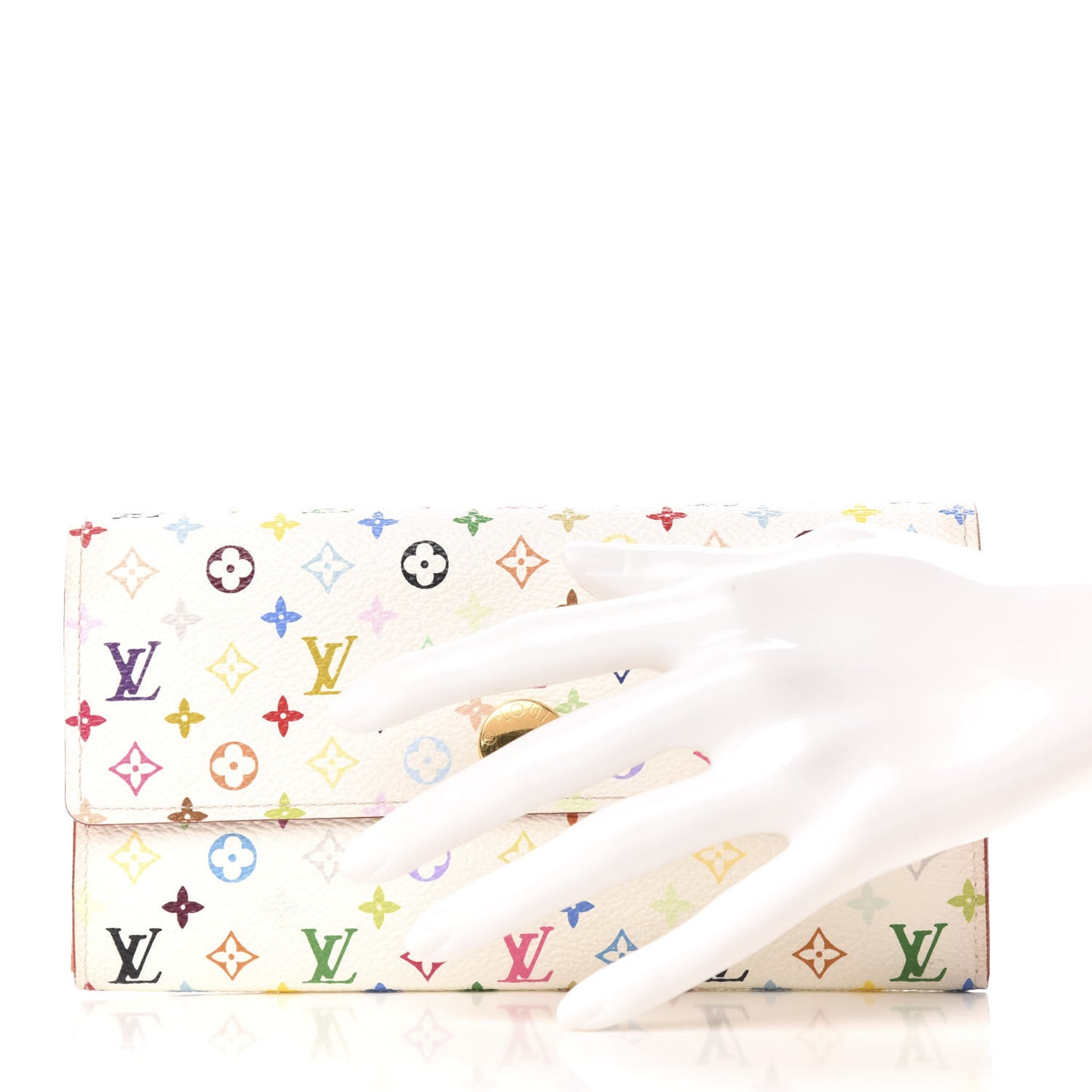 Monogram Multicolor Sarah Wallet White Orange