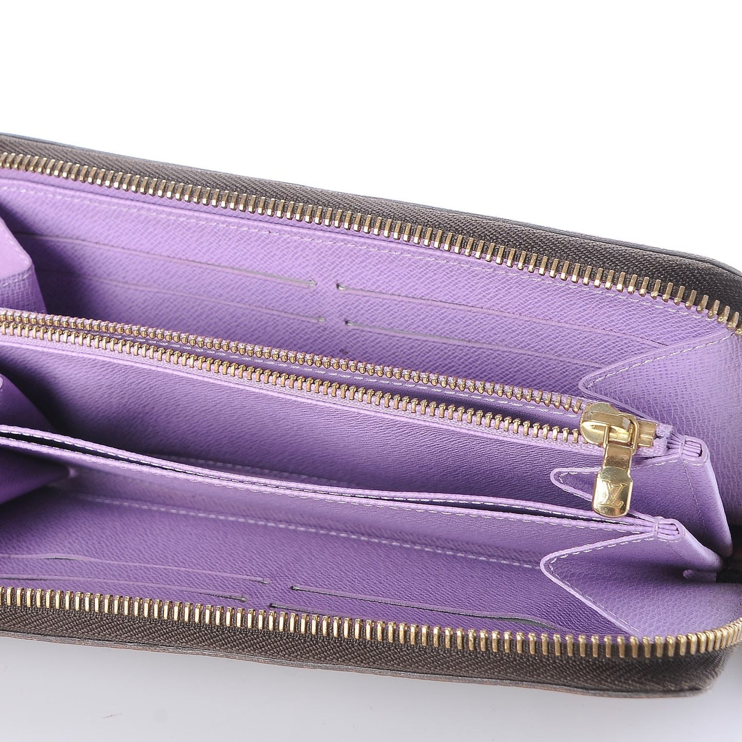 Damier Ebene Illustre Zippy Wallet Violet