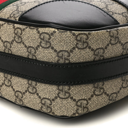 Gucci GG Supreme Monogram Web Medium Shoulder Bag Black 11 of 20