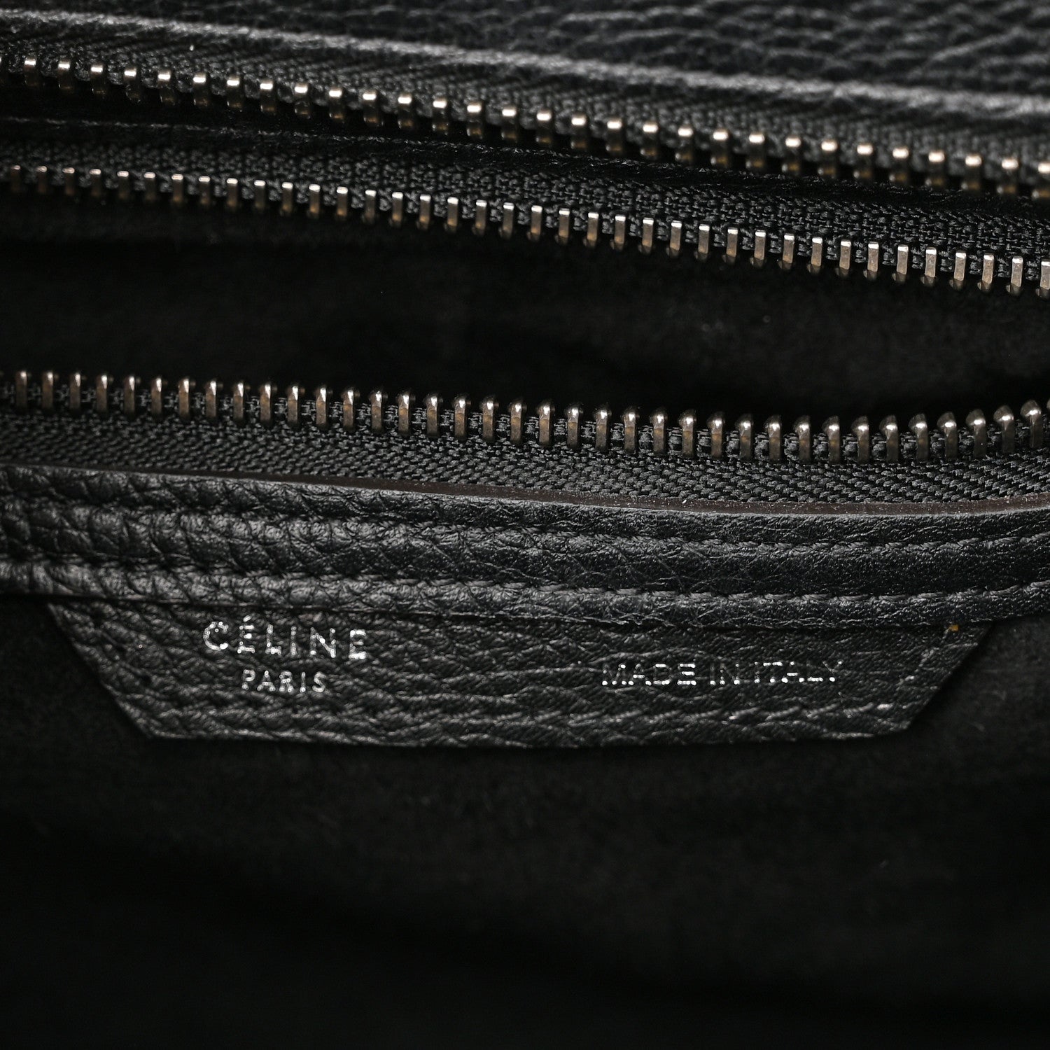 Celine Drummed Calfskin Micro Luggage Black 6 of 12
