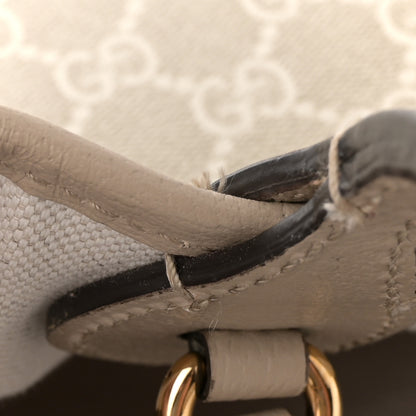 Gucci GG Supreme Monogram Textured Calfskin Medium Ophidia Shoulder Tote  Beige Mystic White Oatmeal 11 of 12