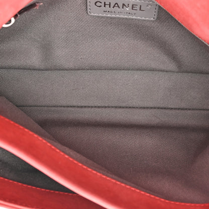Chanel Suede Medium Coco Daily Flap Red 5 of 12