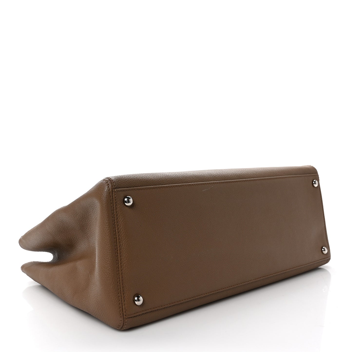 Calfskin Cerf Executive Shopper Tote Light Brown