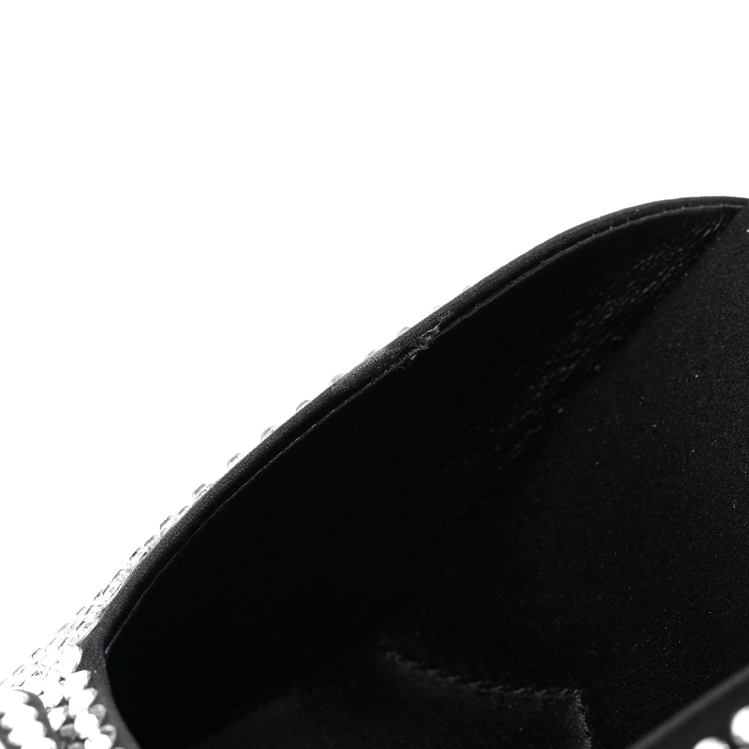 Prada Satin Crystal Logo 65mm Slide Sandals 37 Cristal 8 of 8