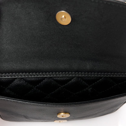 Chanel Grained Calfskin Quilted Messenger Flap Black 11 of 12