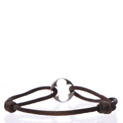 Louis Vuitton 18K White Gold Empreinte Cord Bracelet Brown 3 of 6