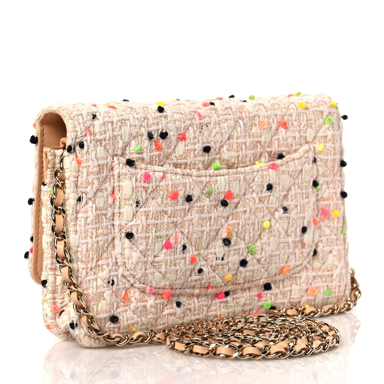 Chanel Candy Cotton Tweed & Beach Ball Wallet On Chain WOC Multicolor 2 of 9