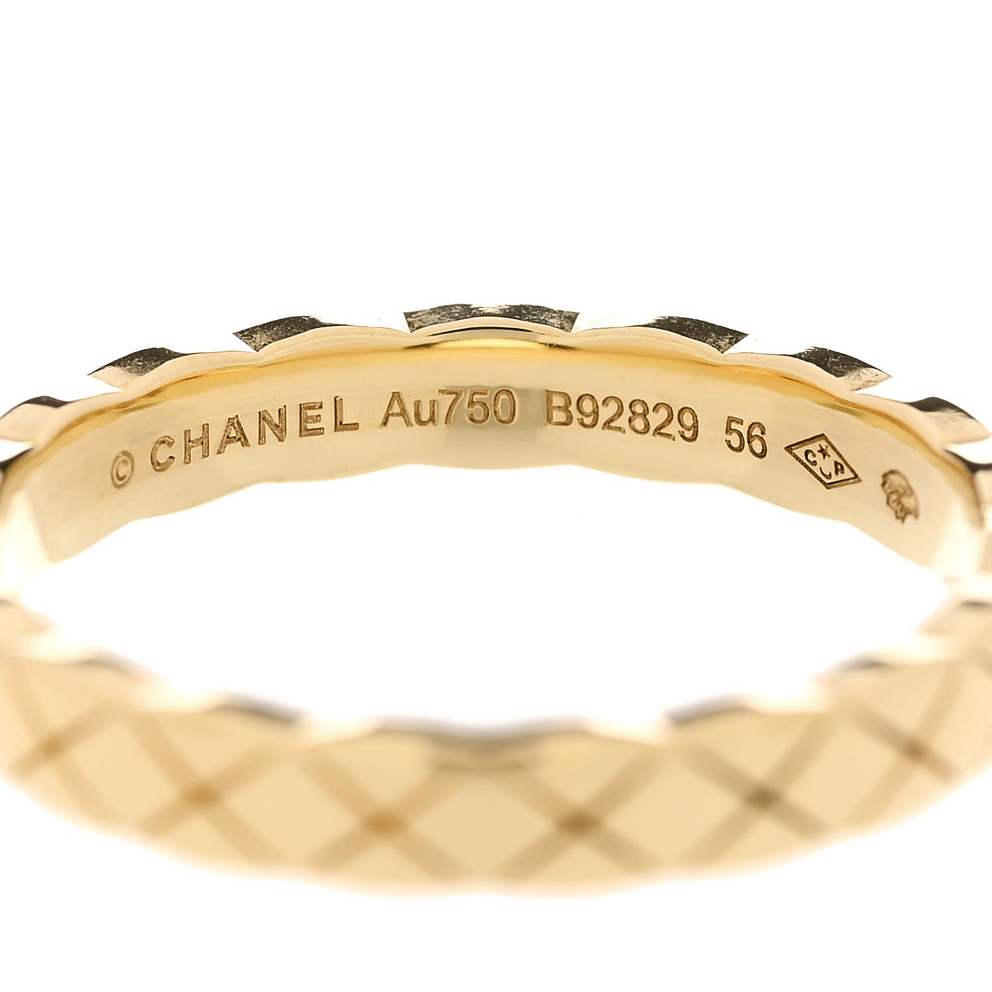 18K Yellow Gold Mini Coco Crush Ring 56 7.5
