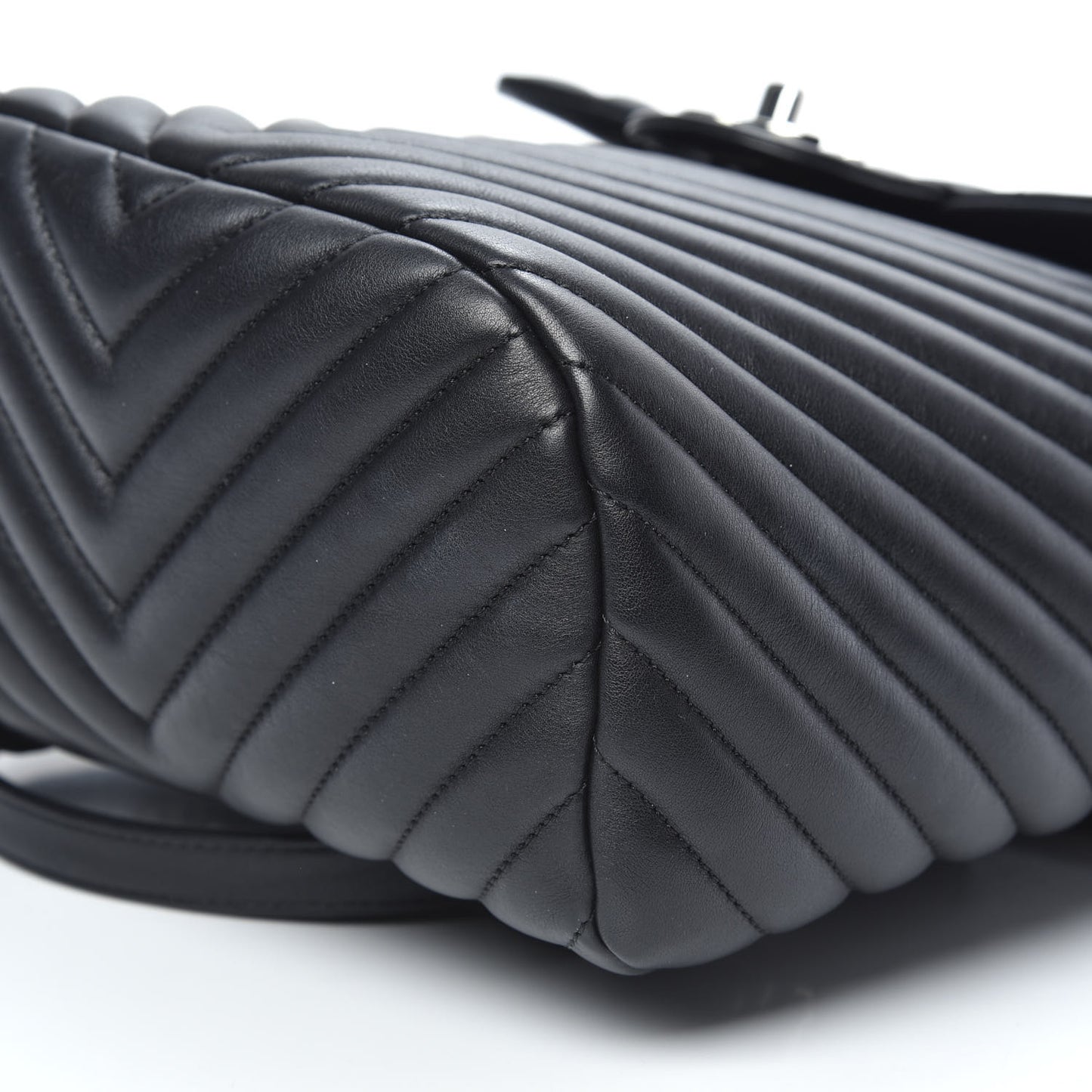 Calfskin Chevron Quilted Small Urban Spirit Backpack Black