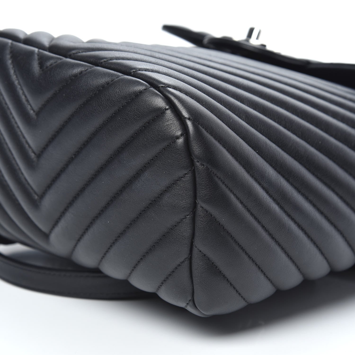 Chanel Calfskin Chevron Quilted Small Urban Spirit Backpack Black 8 of 11