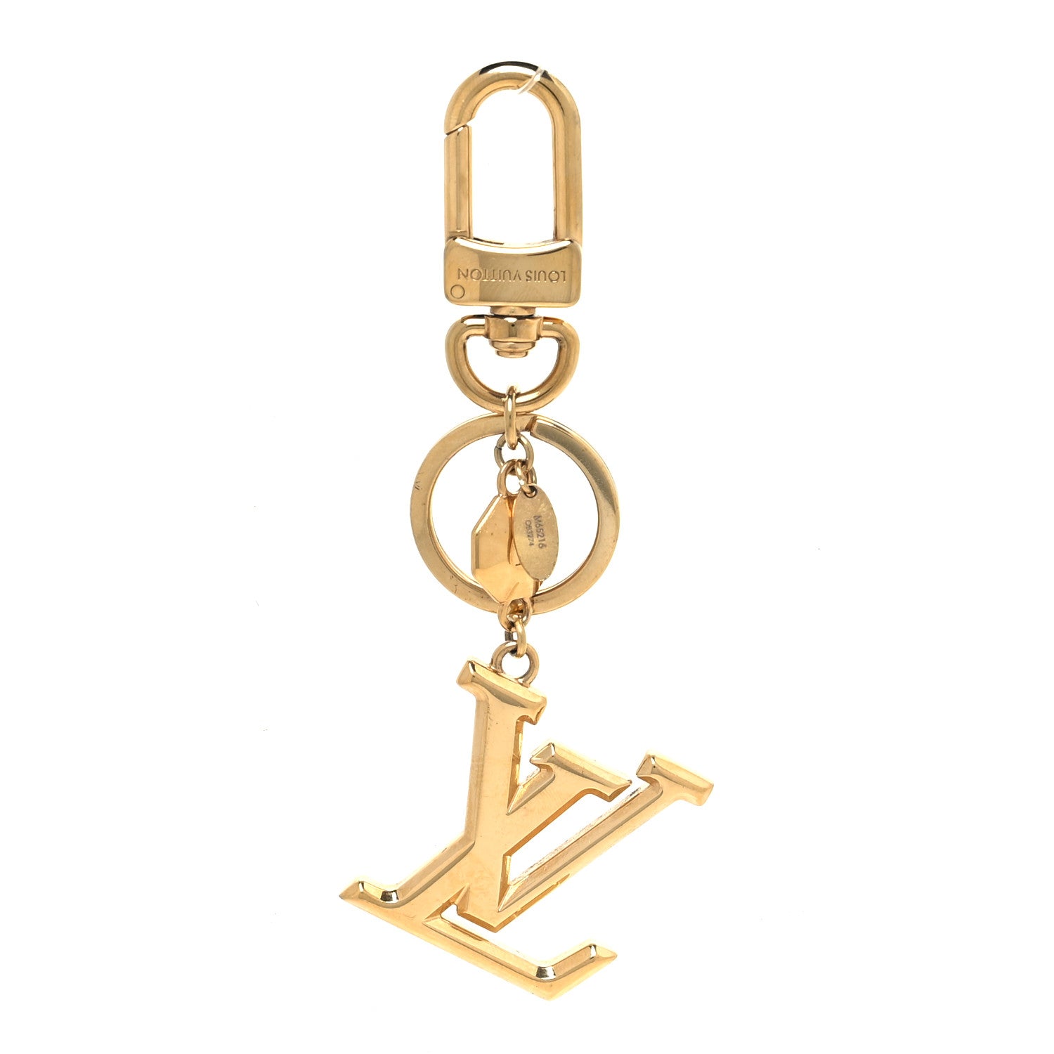 Louis Vuitton LV Facettes Bag Charm Key Holder Gold 1 of 4