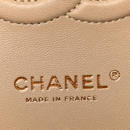 Chanel Iridescent Caviar Quilted Medium Double Flap Dark Beige 6 of 10