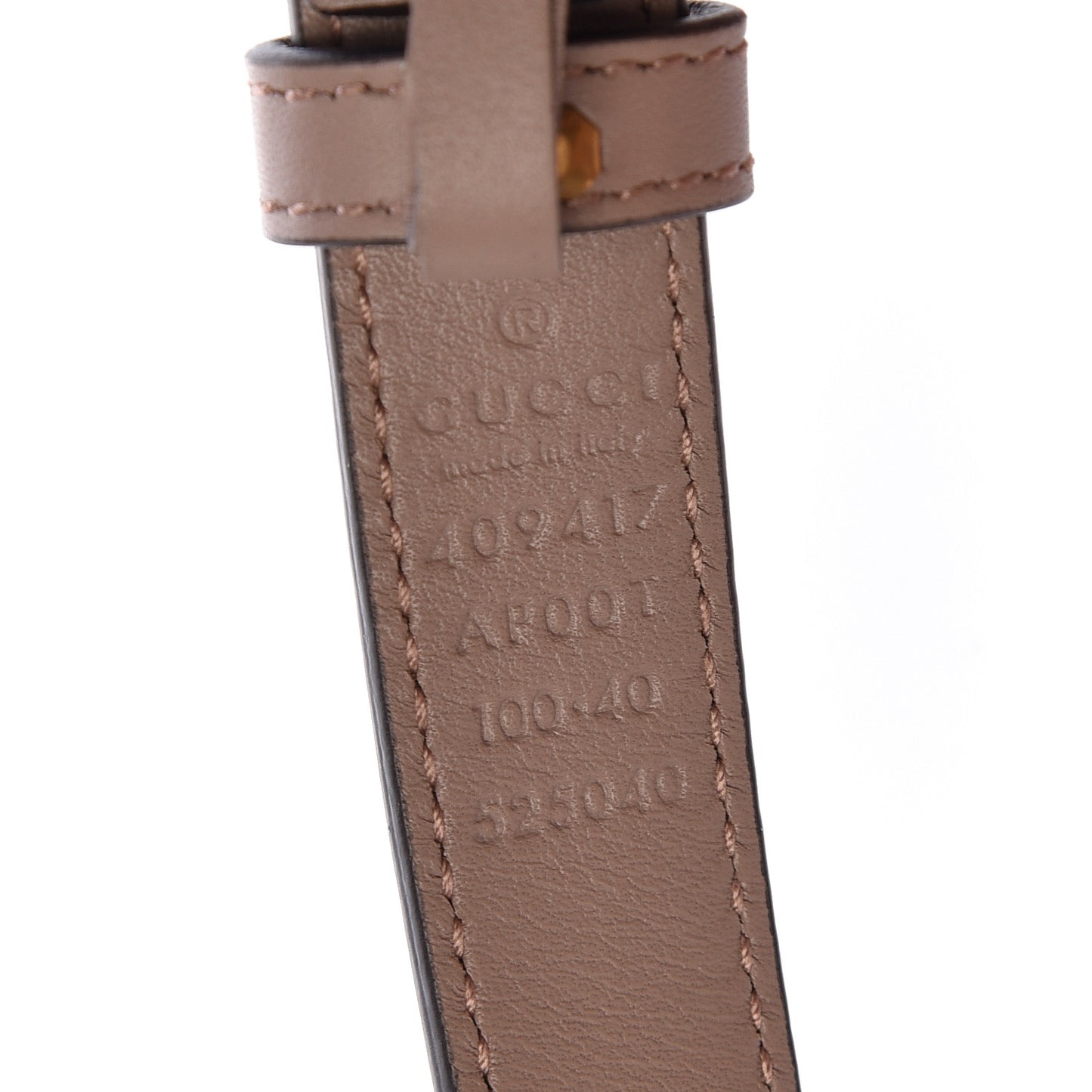 Calfskin Double G 20mm Belt 100 40 Porcelain Rose