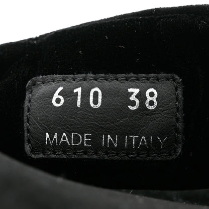 Prada Velvet Logo Lug Sole 20mm Slide Sandals 38 Black 6 of 9
