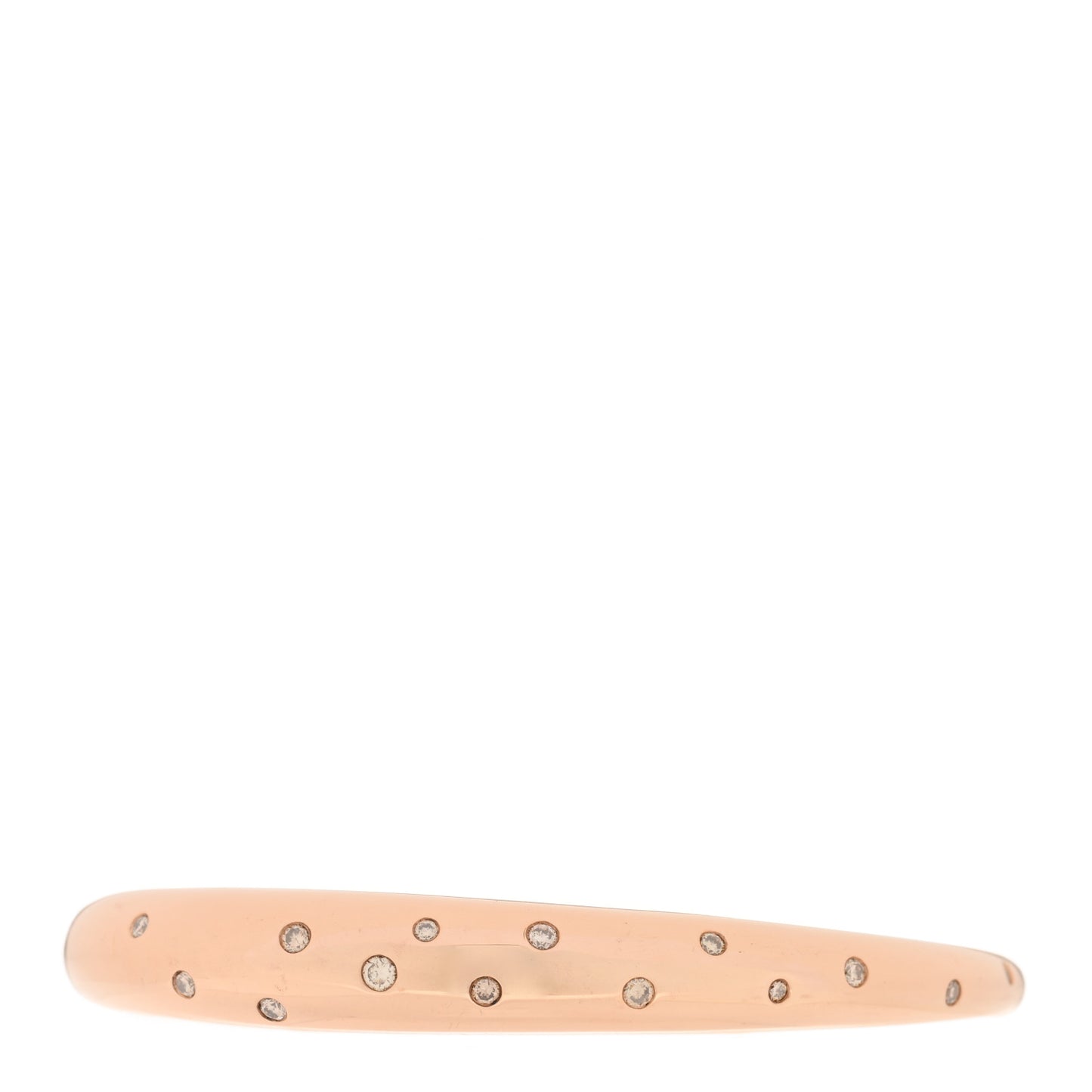 Sterling Silver Bronze Brown Diamond 9.5mm Pure Form Smooth Bangle Bracelet