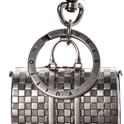 Louis Vuitton Brushed Palladium The Keepall Key Holder Bag Charm 3 of 5
