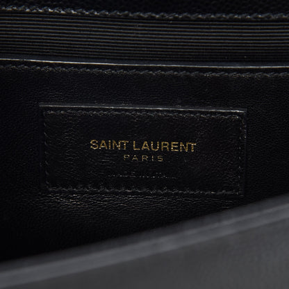 Saint Laurent Grain De Poudre Medium Classic Monogram Kate Satchel Black 6 of 14
