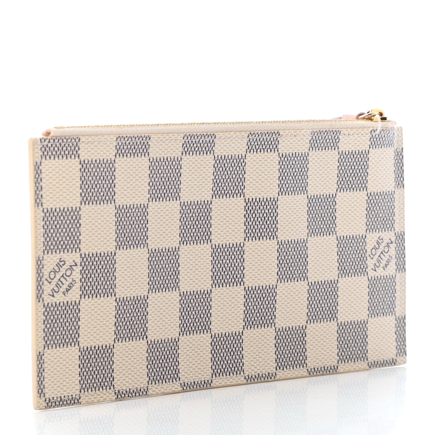 Louis Vuitton Damier Azur Felicie Chain Wallet Zippered Insert Rose Ballerine 3 of 6