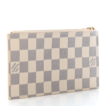 Louis Vuitton Damier Azur Felicie Chain Wallet Zippered Insert Rose Ballerine 3 of 6