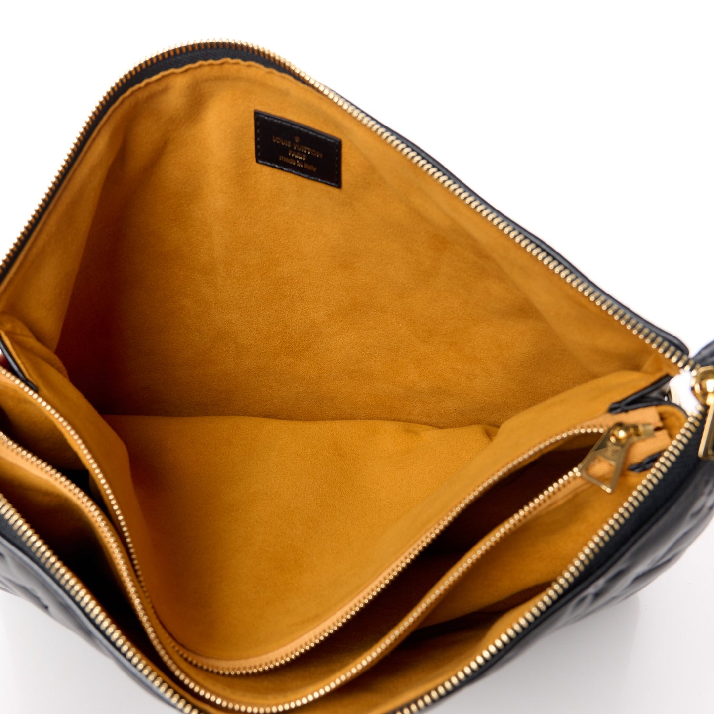 Lambskin Embossed Monogram Coussin MM Black