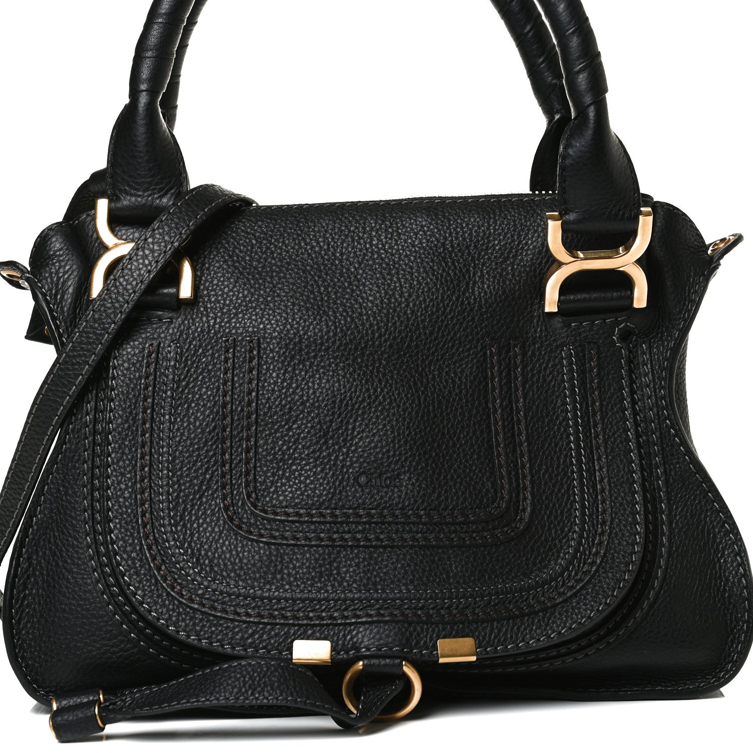 Chloe Calfskin Small Marcie Satchel Black 10 of 10