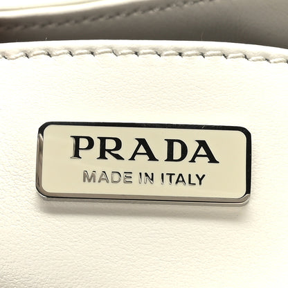 Prada Spazzolato Large Cleo Adjustable Strap Shoulder Bag White 6 of 8