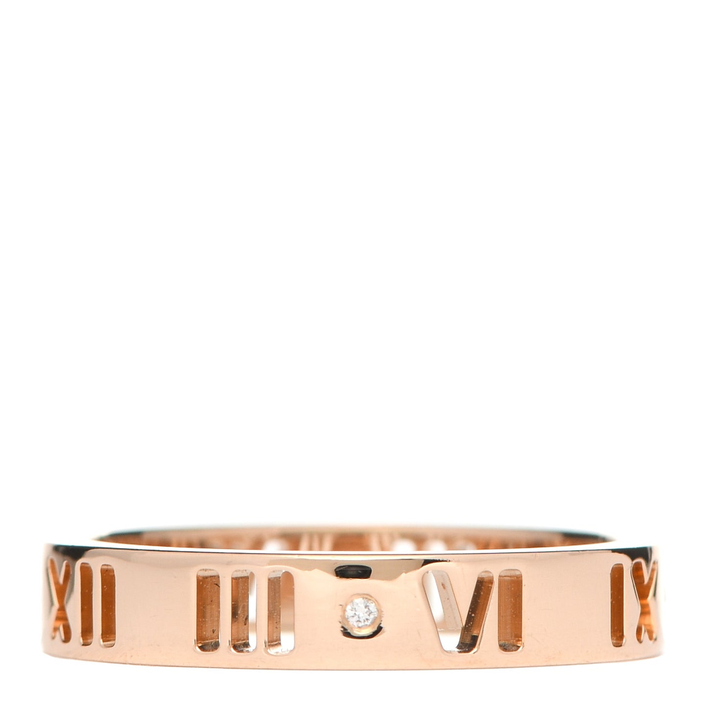 18K Rose Gold Diamond Atlas Pierced Ring 51 5.75