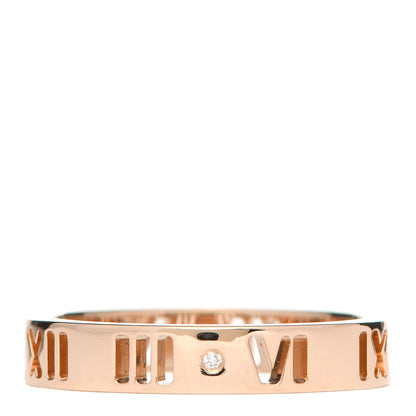 Tiffany 18K Rose Gold Diamond Atlas Pierced Ring 51 5.75 1 of 5