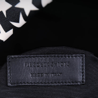 Saint Laurent Calfskin Star Print Hunting Backpack Black White 8 of 8