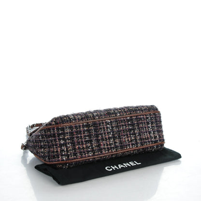 Chanel Tweed Lizard Medium Fantasy Single Flap Brown 4 of 8