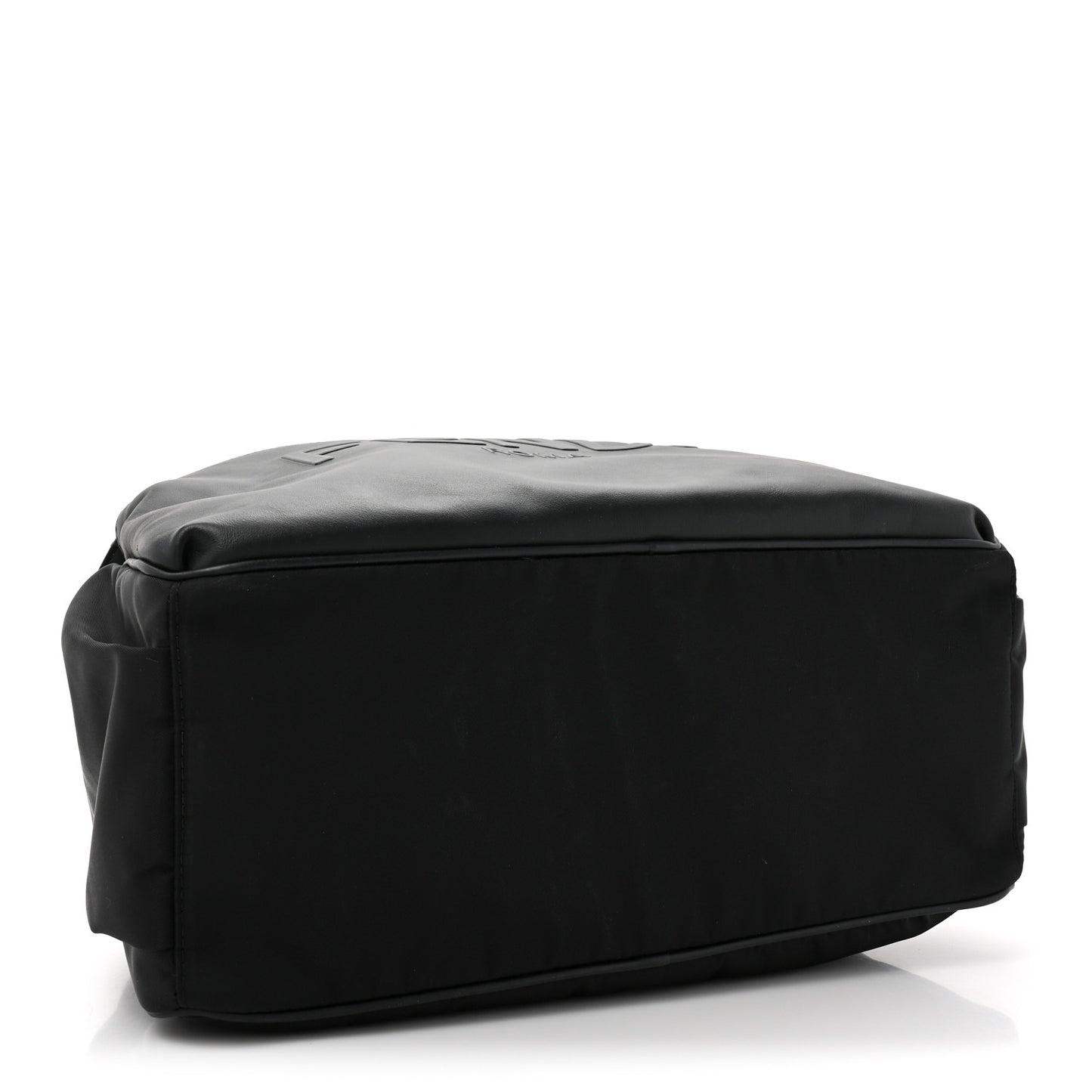 Calfskin Nylon FF Logo Embossed Changing Bag Black
