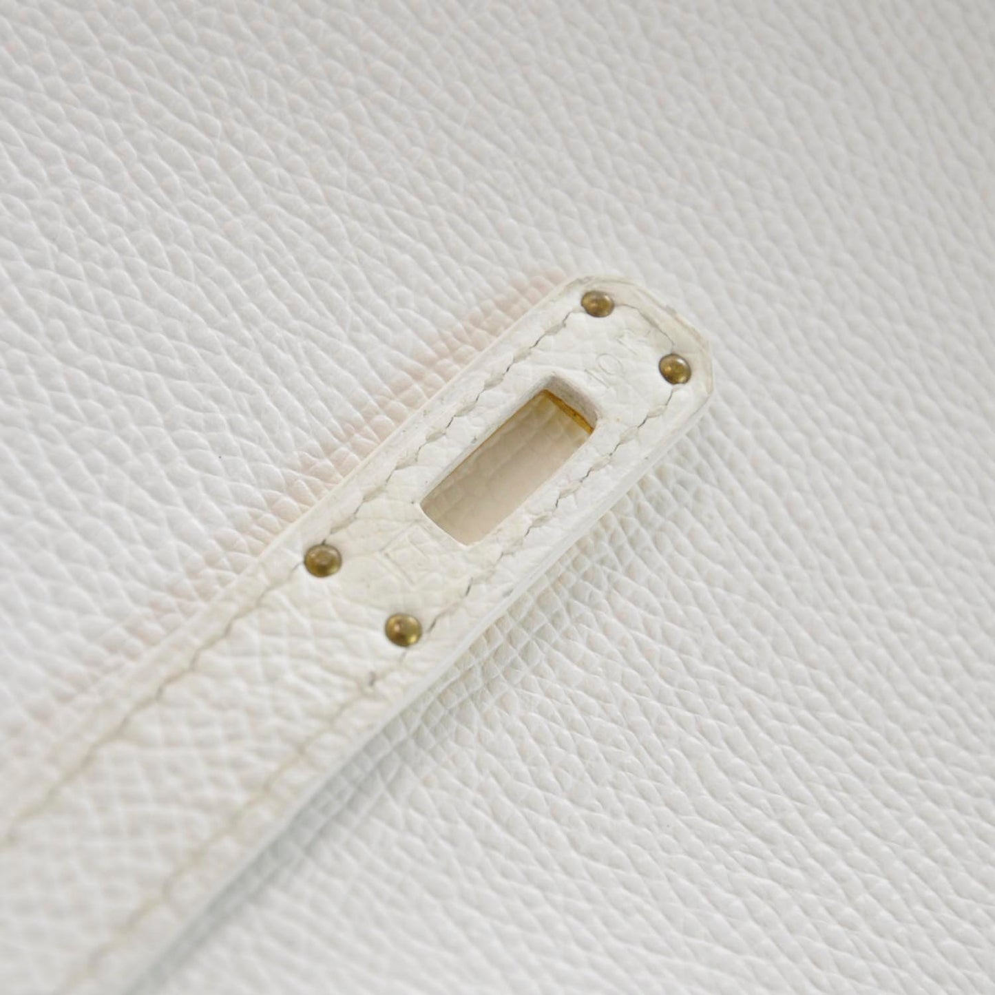 Epsom Birkin 25 Blanc