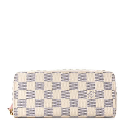 Louis Vuitton Damier Azur Clemence Wallet Rose Ballerine 1 of 10