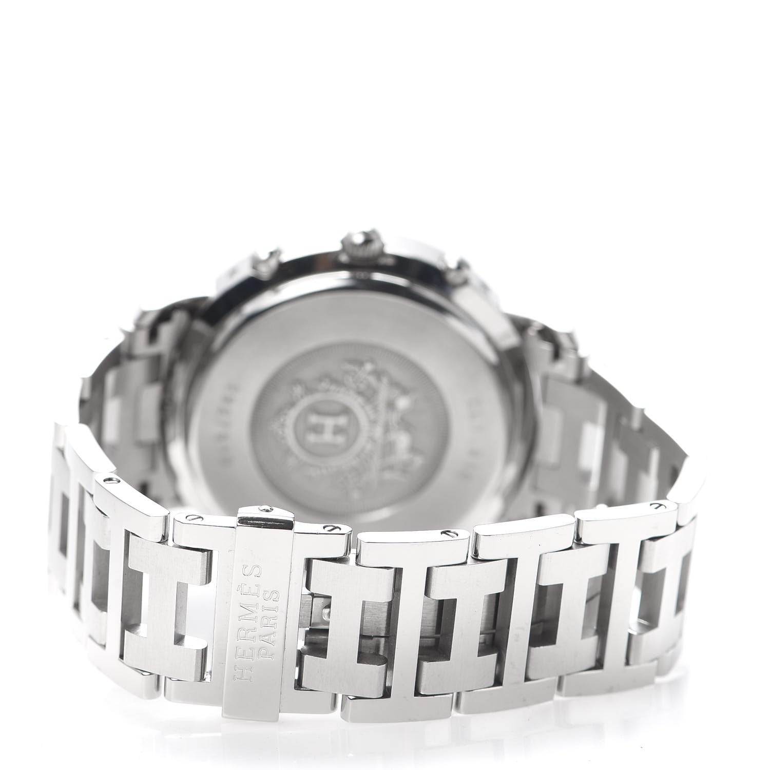 Hermes Stainless Steel 38mm Clipper Chronograph Quartz Watch Black 4 of 6