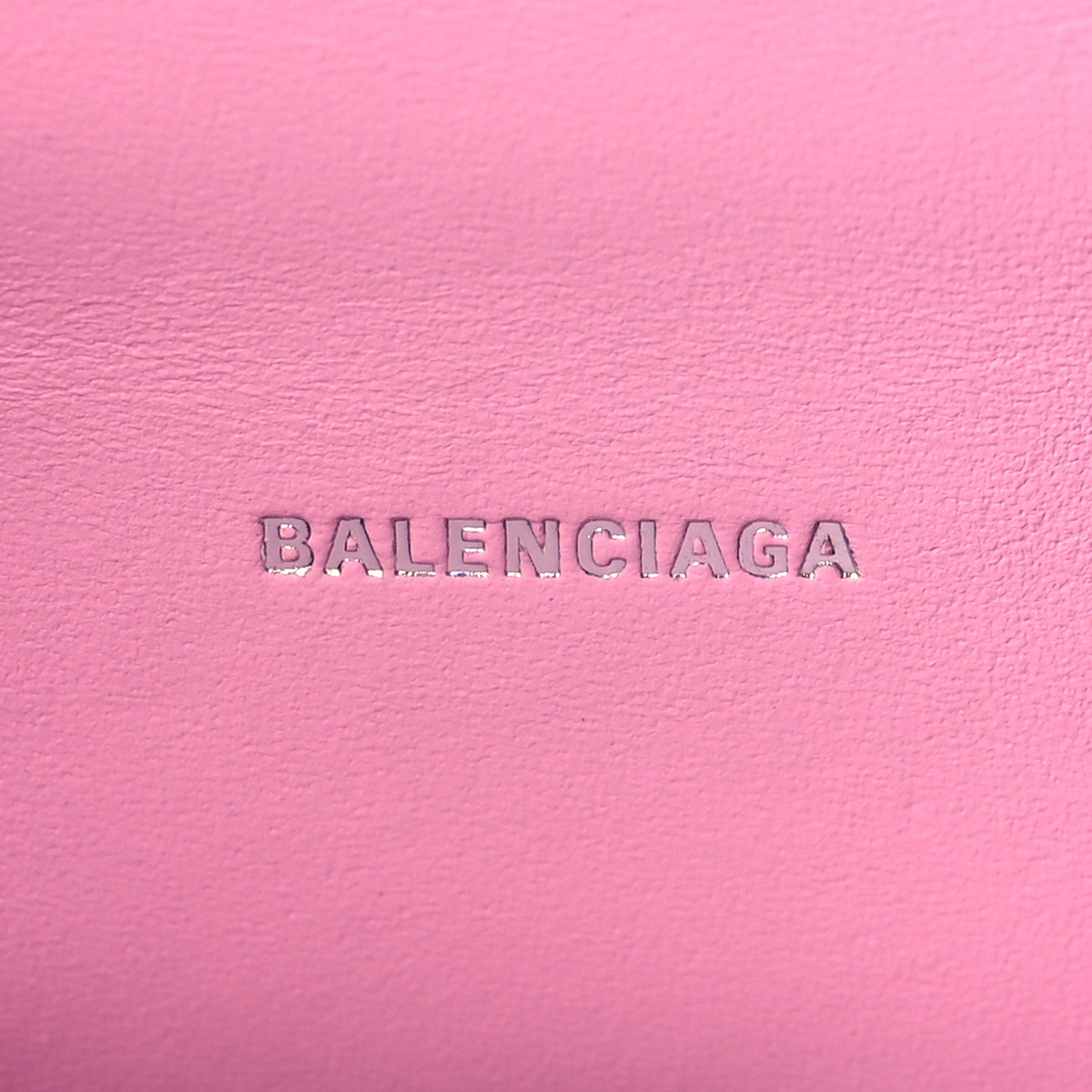 Balenciaga Shiny Calfskin Crocodile Embossed Hourglass Top Handle Bag XS Candy Pink 6 of 10