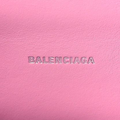 Balenciaga Shiny Calfskin Crocodile Embossed Hourglass Top Handle Bag XS Candy Pink 6 of 10