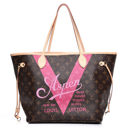 Louis Vuitton Monogram Aspen V Neverfull MM Hot Pink 1 of 8