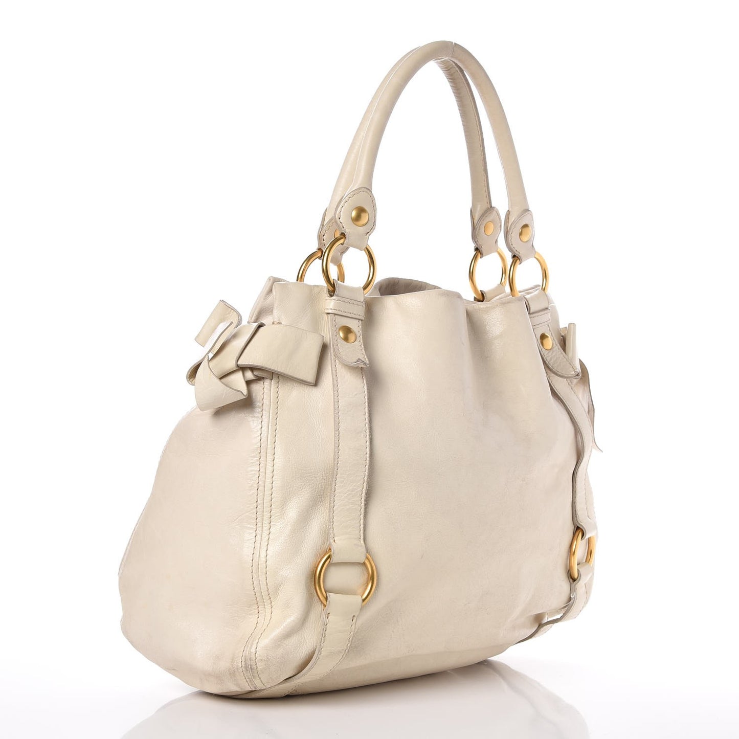 Vitello Lux Bow Bag Quarzo