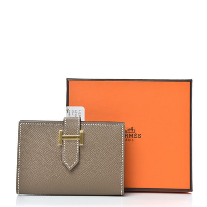Hermes Epsom Bearn Card Holder Wallet Etoupe 7 of 7