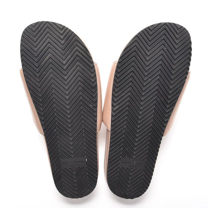 Saint Laurent Lambskin Joan Slide Sandals 38 Nude 7 of 12