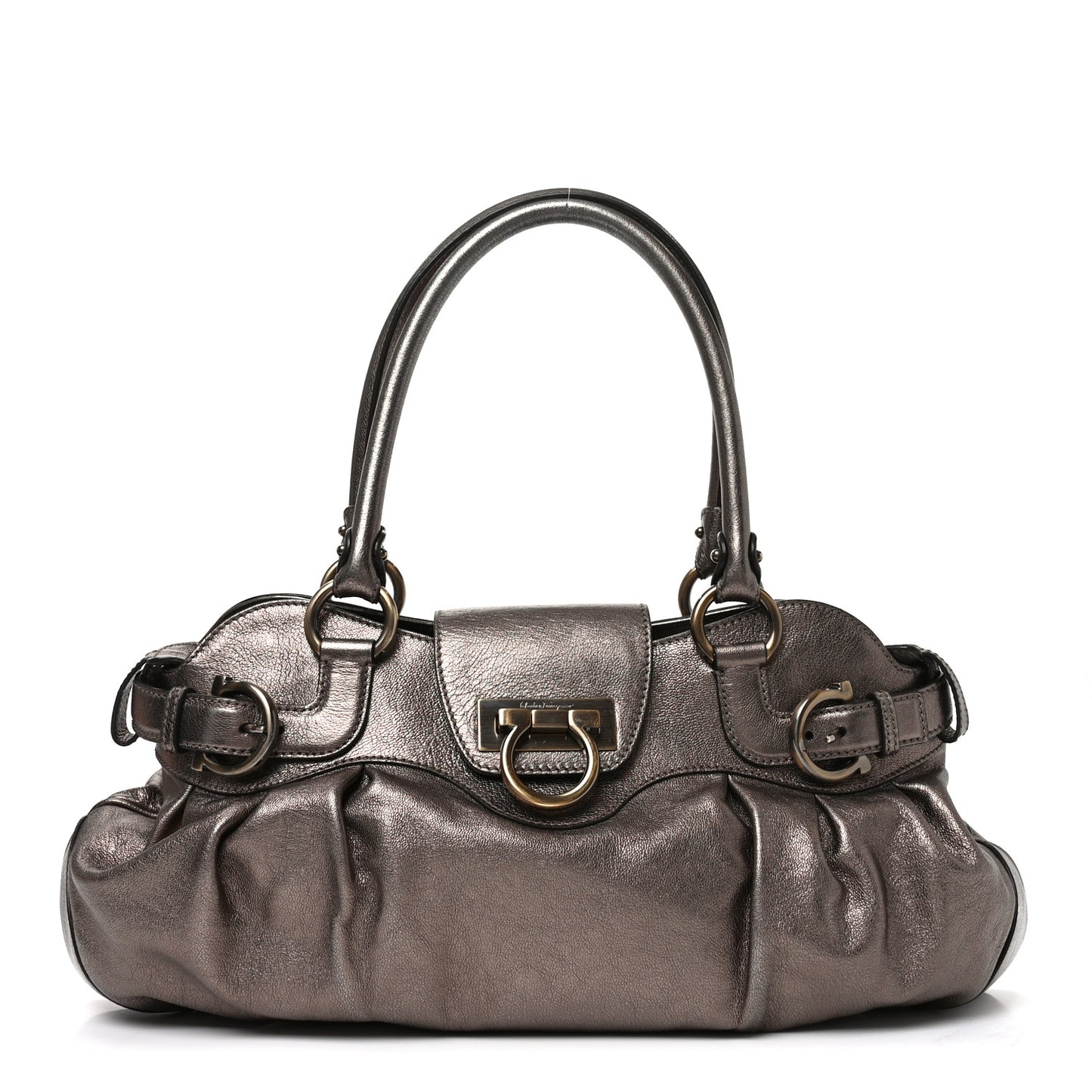 Calfskin Marisa Shoulder Bag Bronze