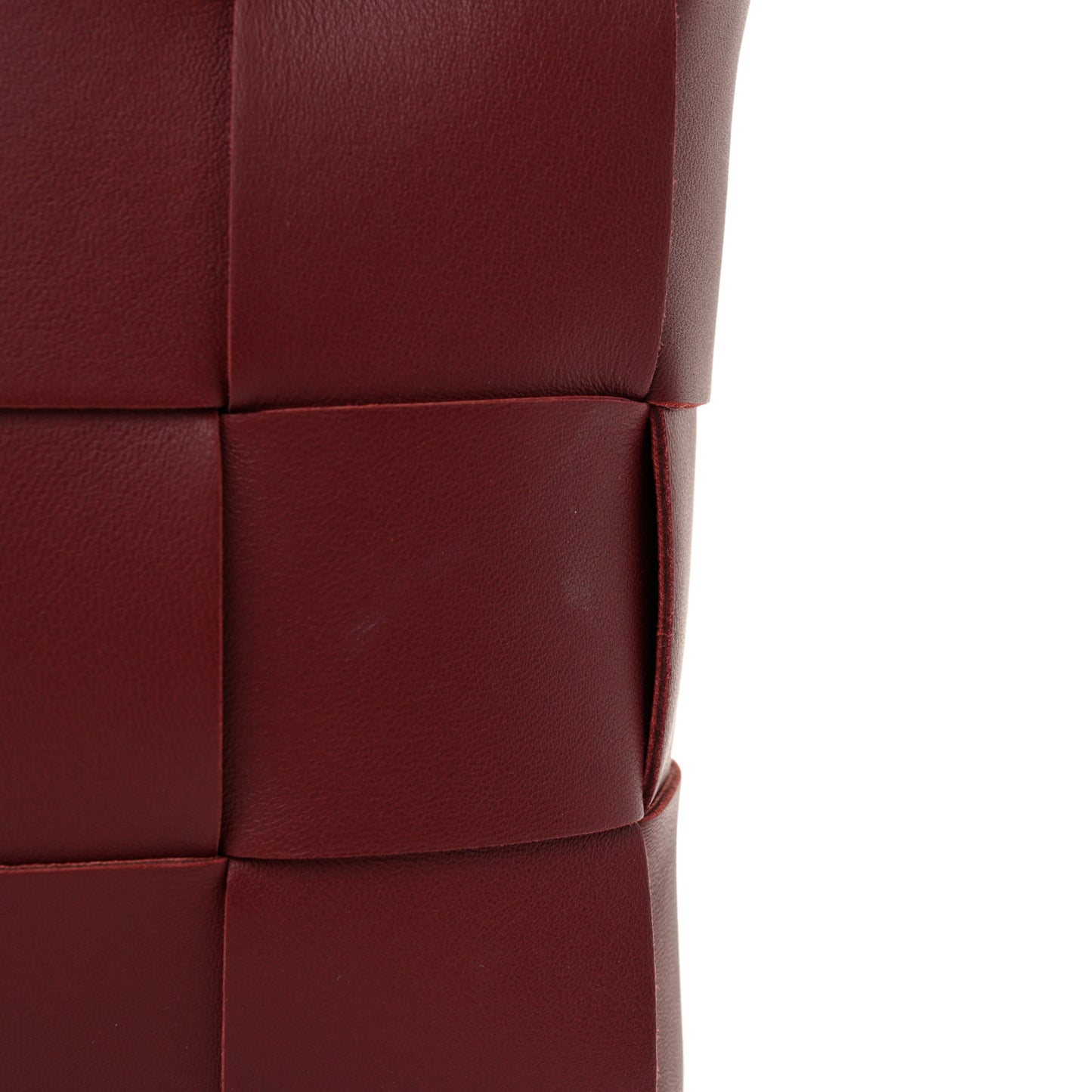 Lambskin Maxi Intrecciato North South Cassette Tote Barolo