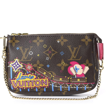 Louis Vuitton Monogram 2020 Christmas Animation Roller Coaster Mini Pochette Accessories Pivoine 1 of 10