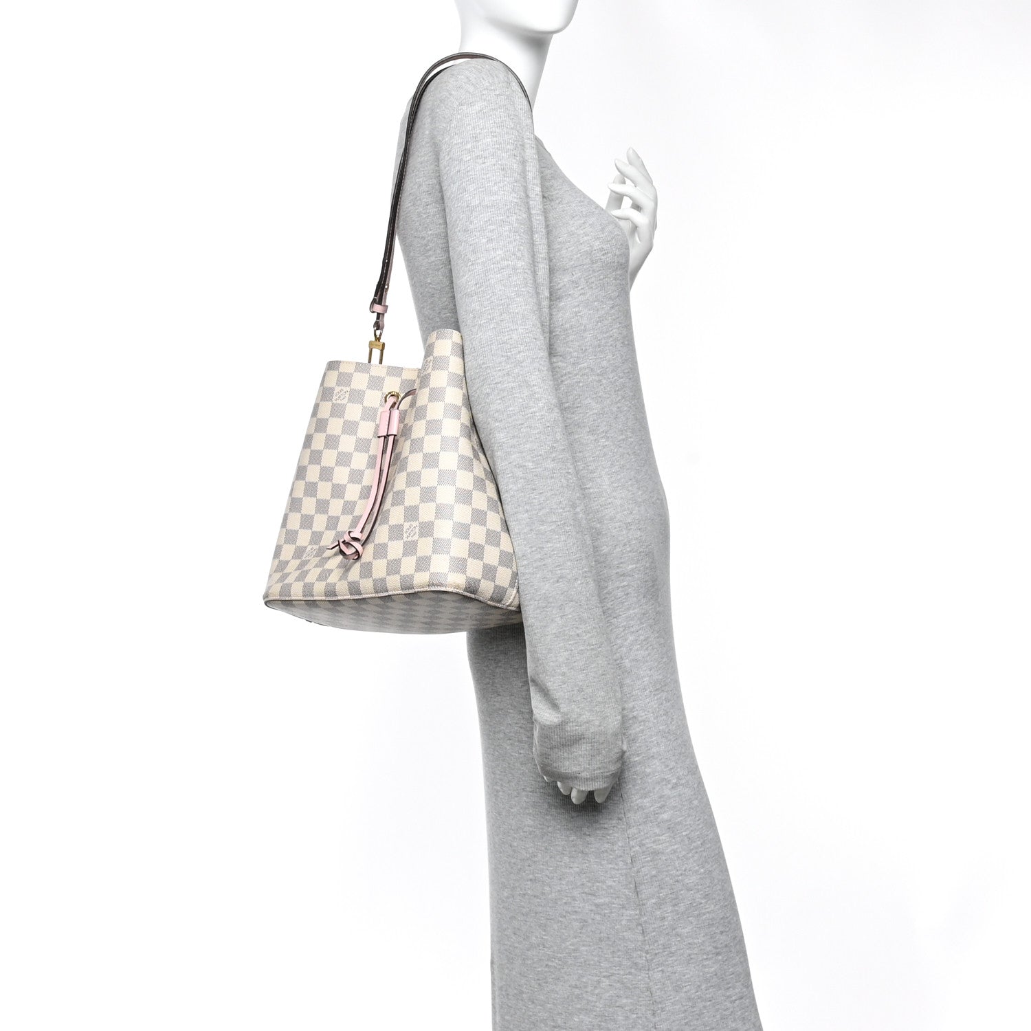 Louis Vuitton Damier Azur Neonoe MM Eau De Rose 2 of 11