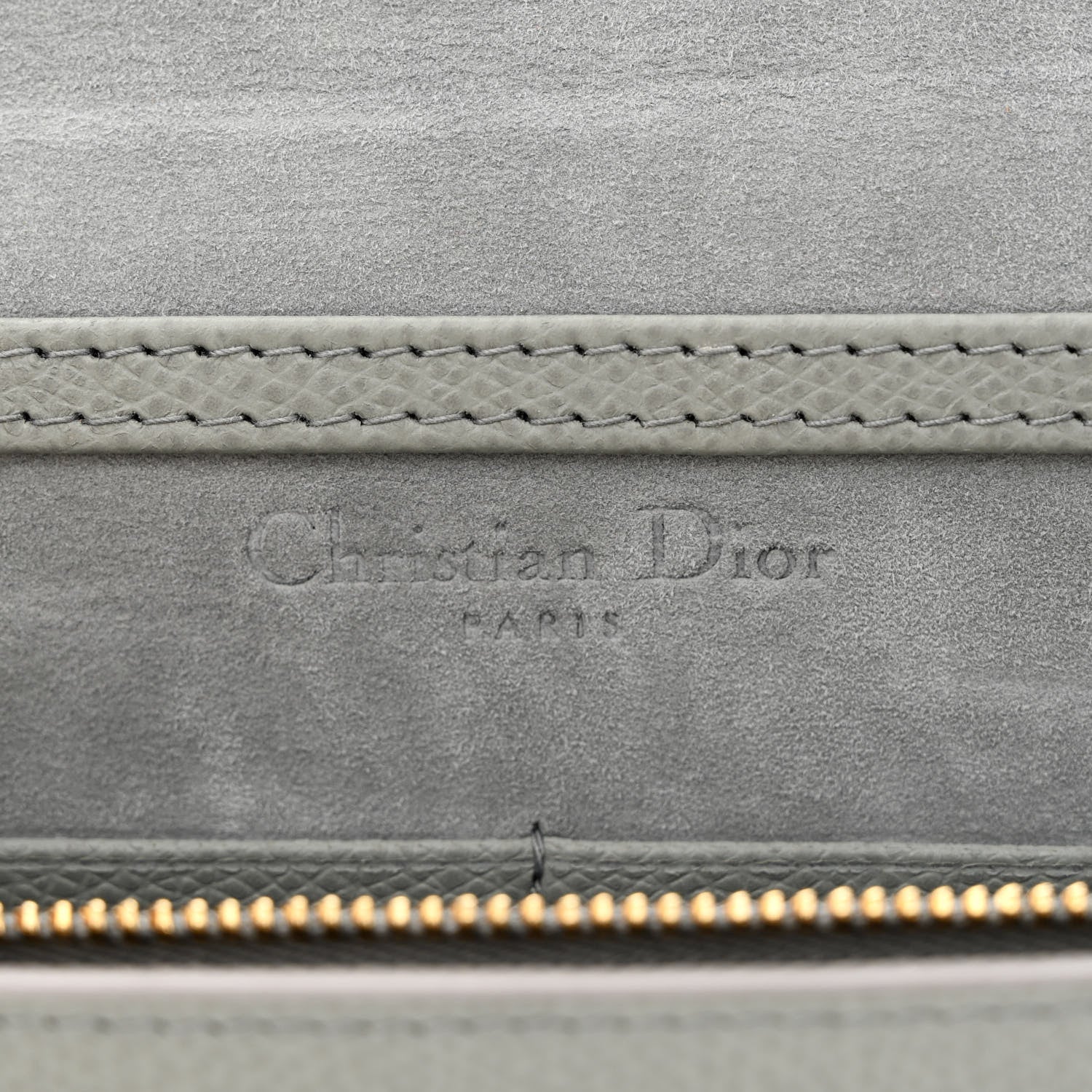 Christian Dior Grained Calfskin 30 Montaigne 2 in 1 Pouch Grey 6 of 10